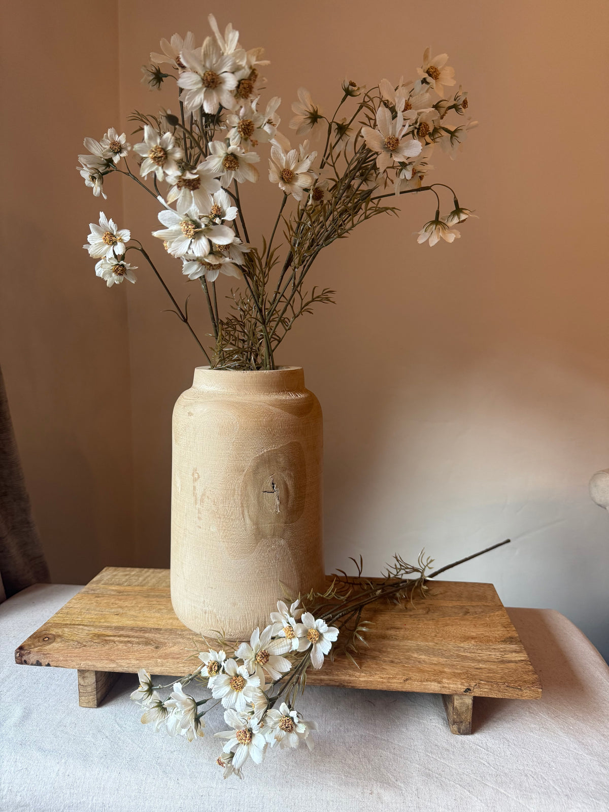 Faux White Cosmos Spray