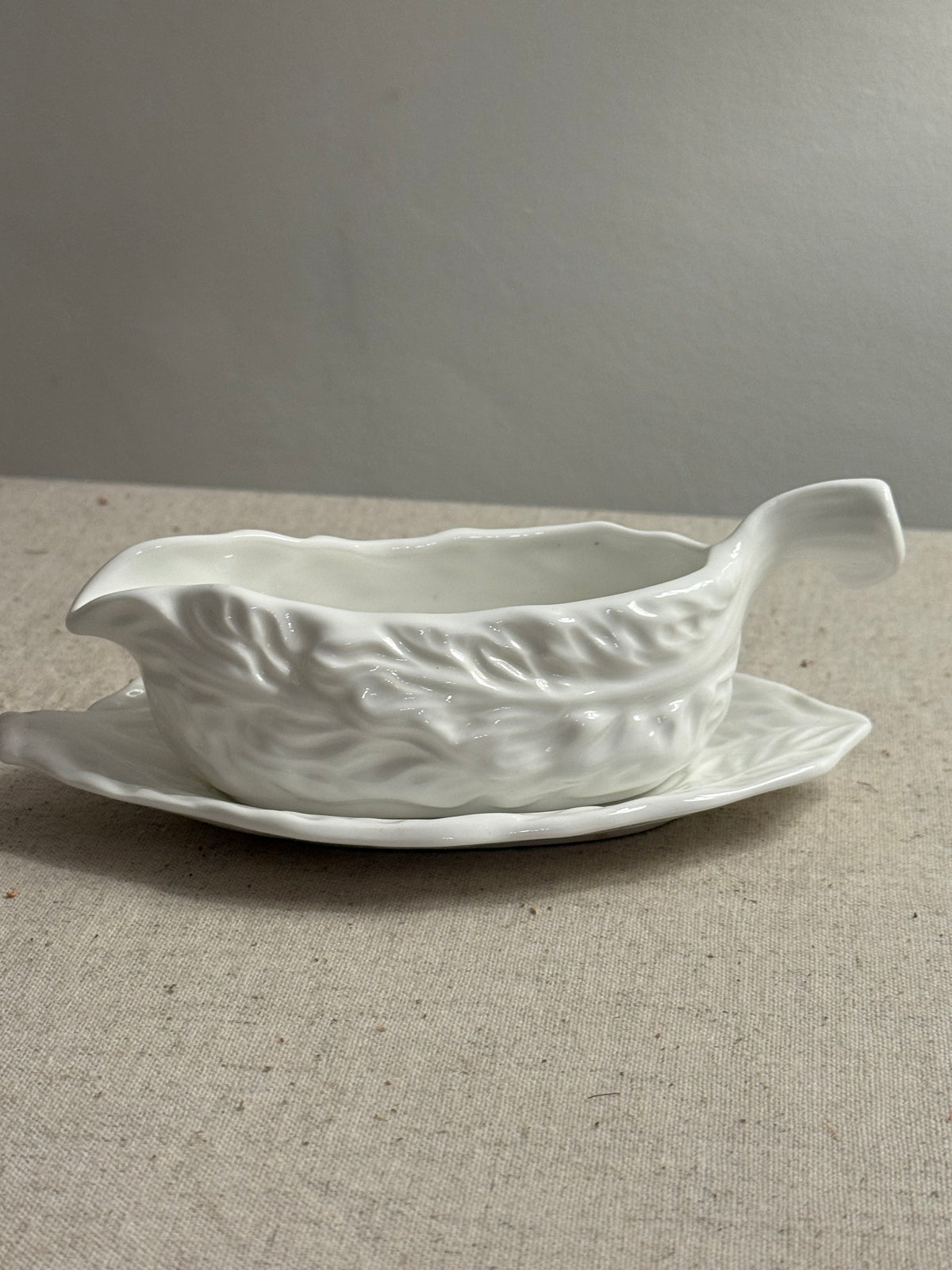Vintage ICTC Fine Bone China Single-Serve Gravy Boat & Stand