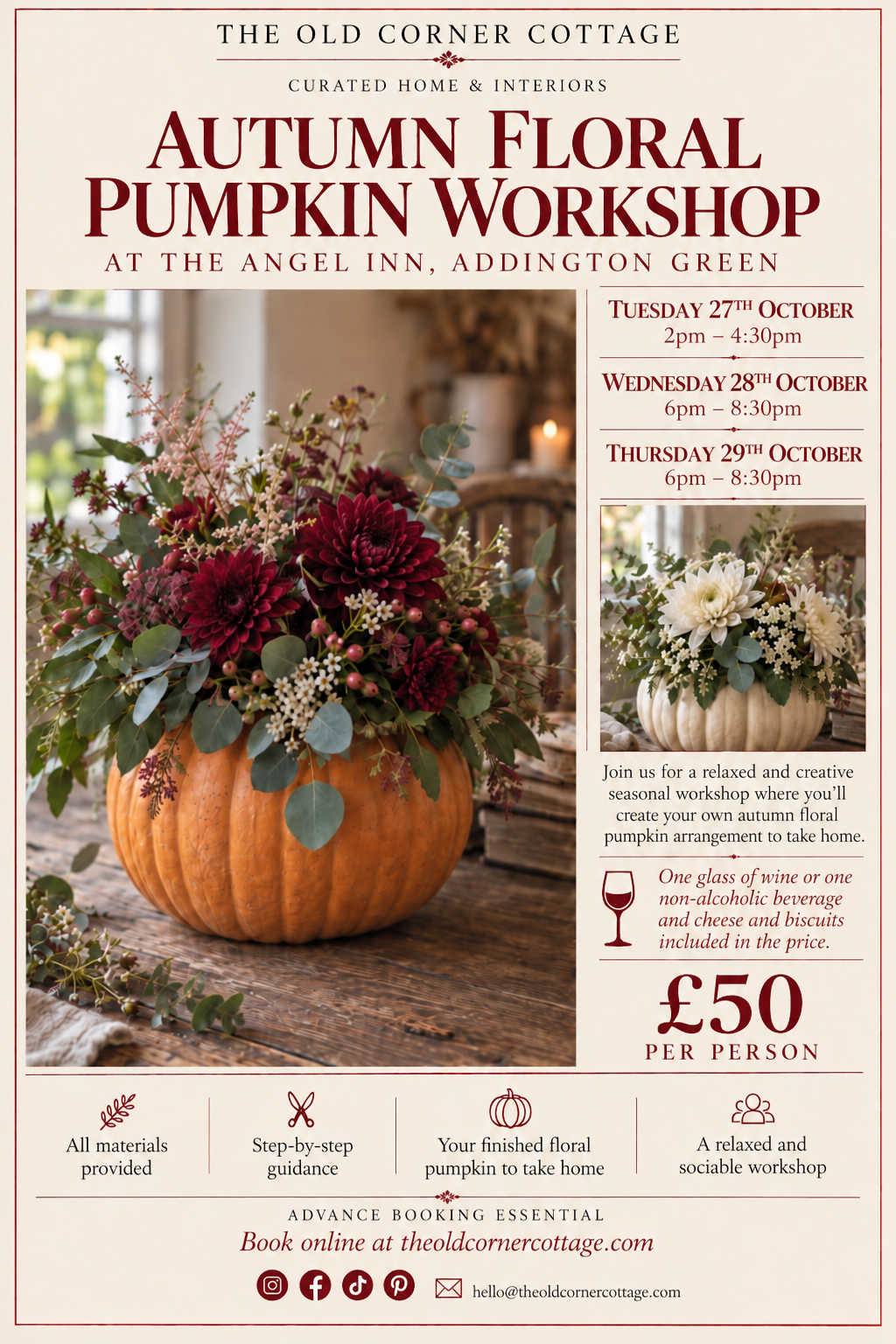 Autumn Floral Pumpkin Workshop
