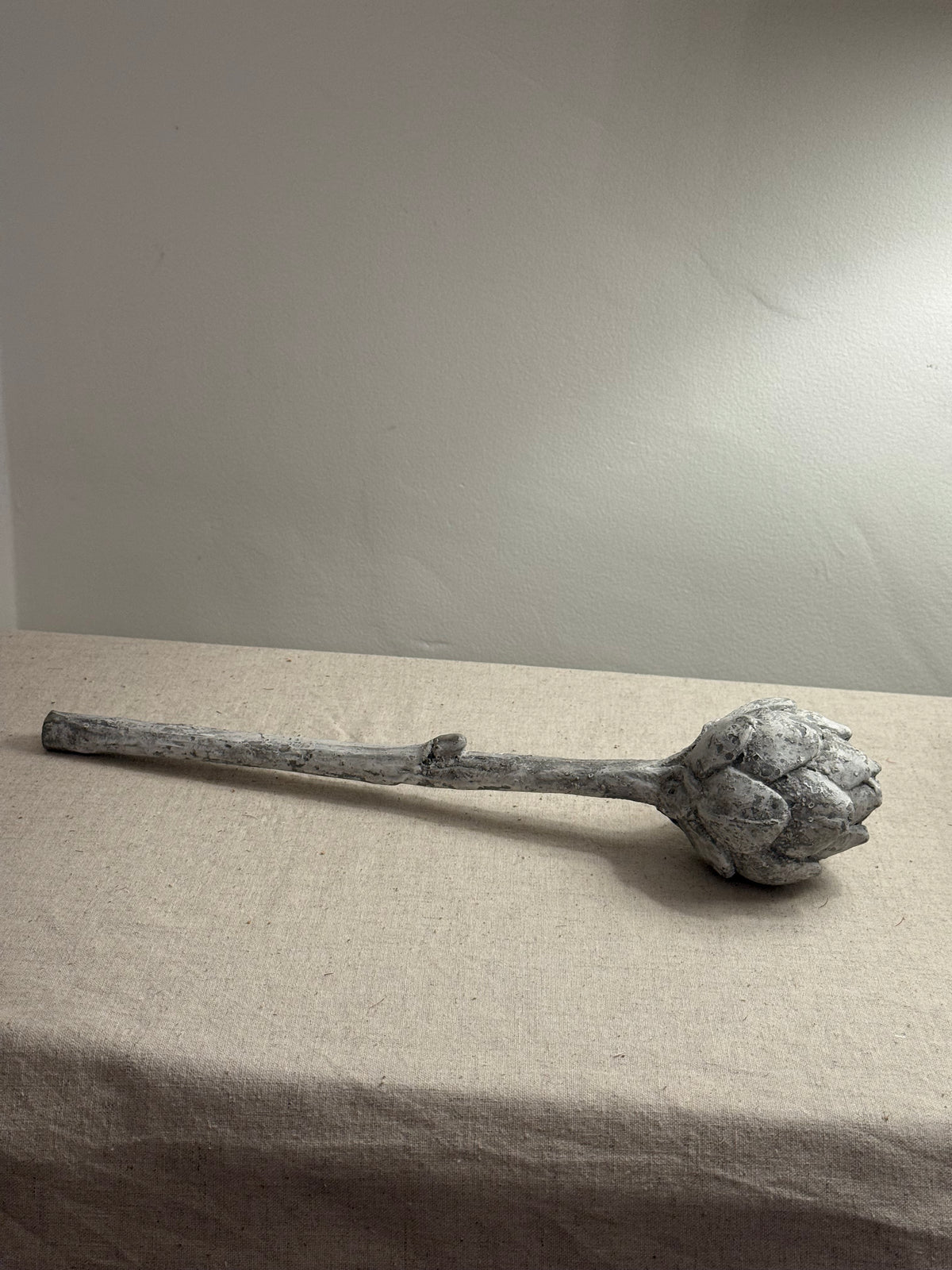 Large Decorative Distressed Artichoke Stem