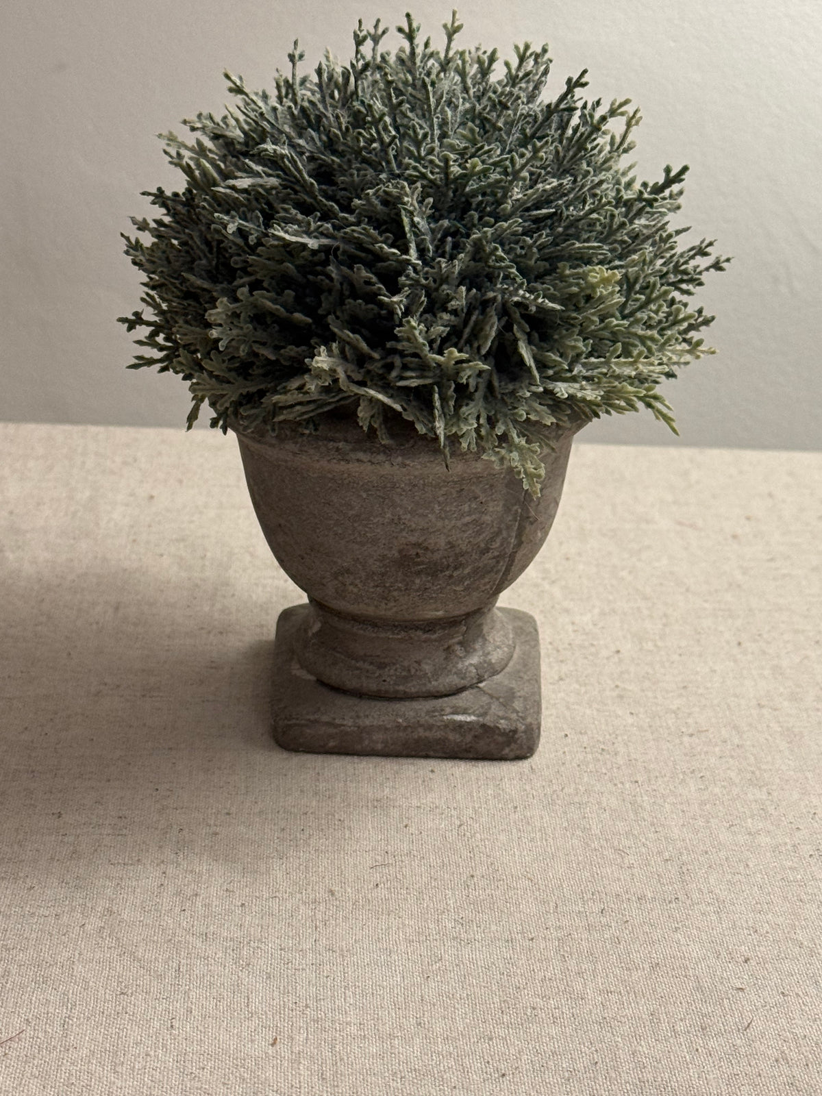 Faux Lavender Topiary in Stone Effect Urn